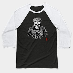 Skull biker Baseball T-Shirt